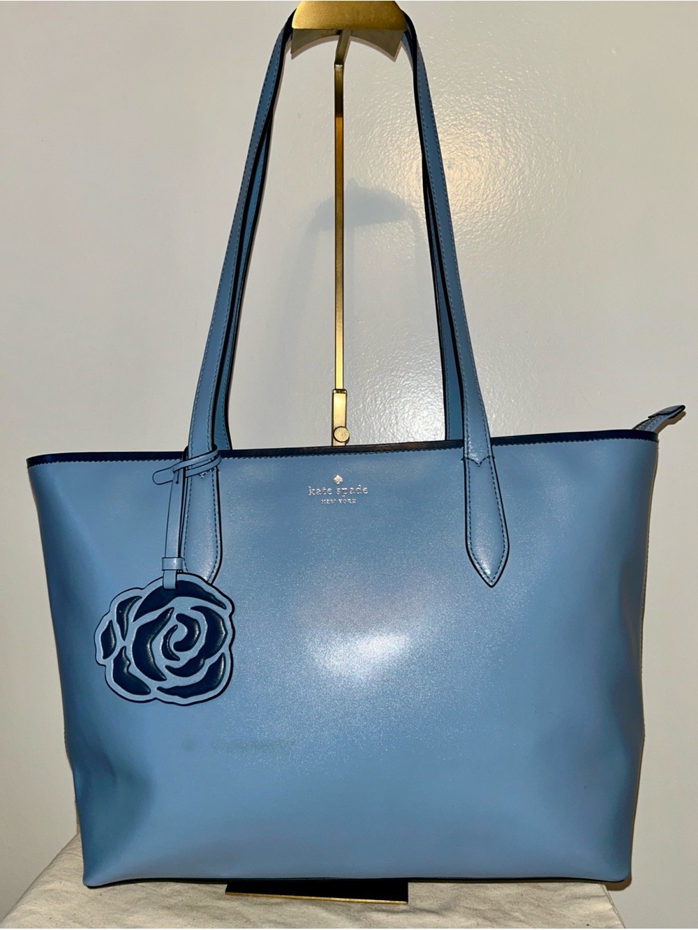 Kate Spade New York Patti Large Tote Bag with Flower Dangle